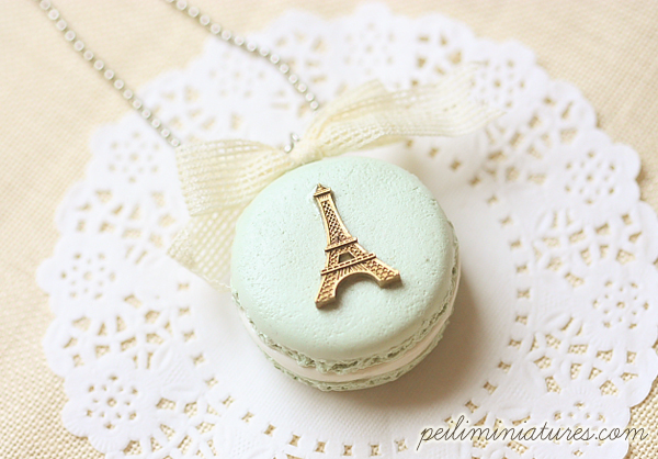 Macaron Eiffel Tower Necklace - Macaron Jewelry