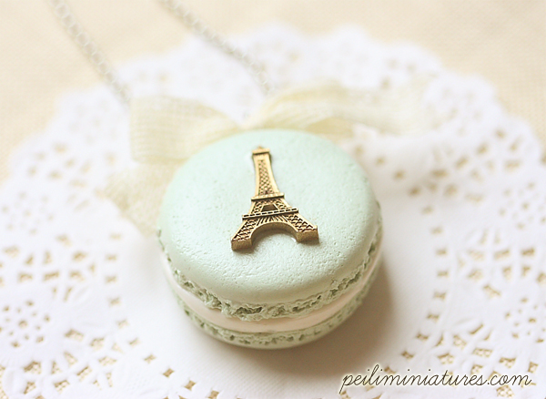 Macaron Eiffel Tower Necklace - Macaron Jewelry