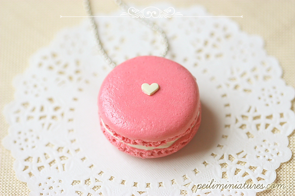 Sweetie Pink Macaron Necklace