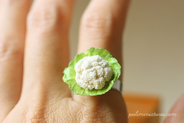 Vegan Jewelry Cauliflower Art Ring