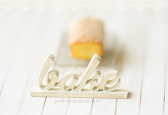 Dollhouse Miniature - Wood Letters - BAKE