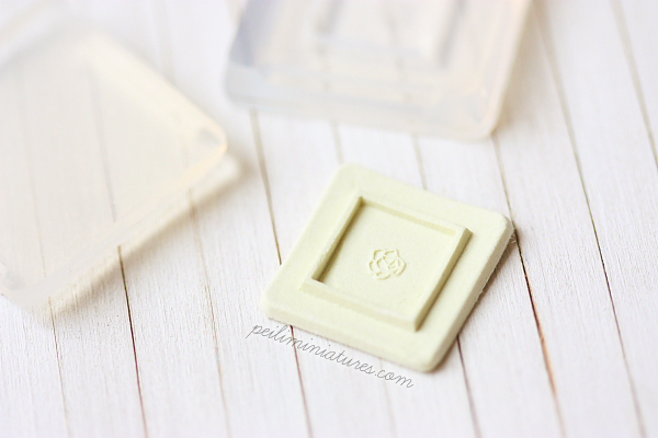Miniature Clay Push Mold - Square Plate