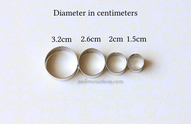 Miniature Round Shape Metal Cutters