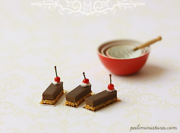 Dollhouse Miniature Food - Cherry Choconoisette