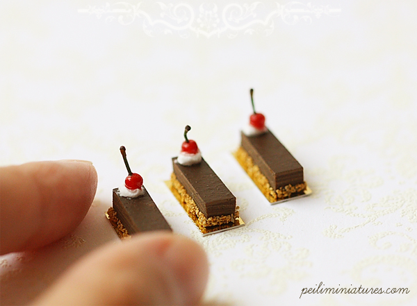 Dollhouse Miniature Food - Cherry Choconoisette
