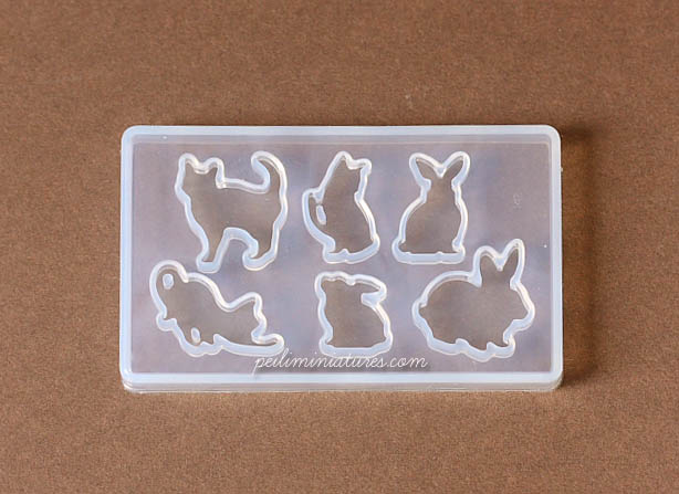 Miniature Soft Mold - Bunnies and Kitties Mold