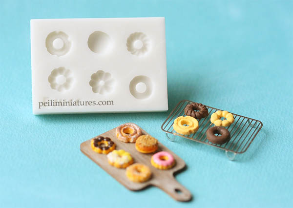 Dollhouse Miniature Donuts Mold