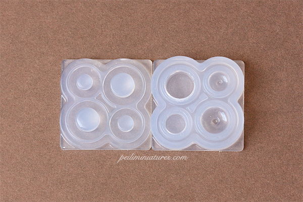 Dollhouse Miniature Round Container Silicone Mold