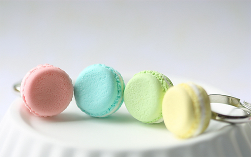 Pastel Jewelry - French Macaron Ring (Candy Drop Series)