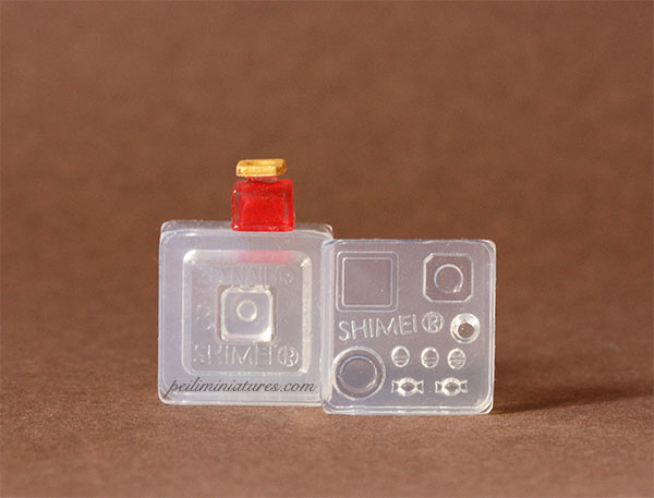 Dollhouse Miniature Square Candy Jar OR Jam Jar