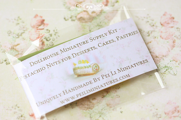 Dollhouse Supplies - Pistachio Nuts Kit for Dollhouse Miniatures Cake, Pastries, Dessert