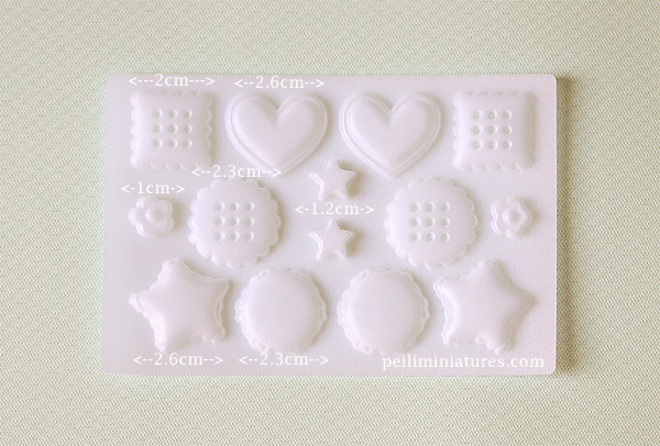Clay Mold - Miniature Cookies and Macaron Mold