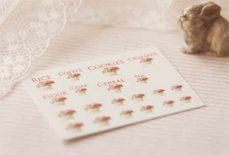 Dollhouse Miniature Decals � Kitchen Canister Labels Set 3