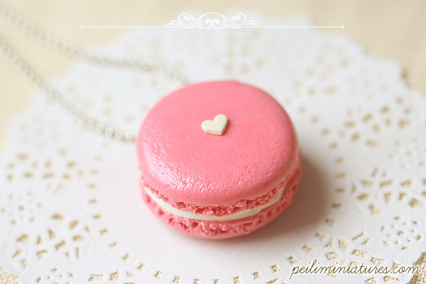 Sweetie Pink Macaron Necklace