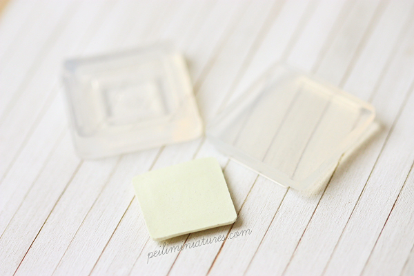 Miniature Clay Push Mold - Square Plate