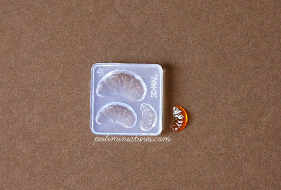 Miniature Orange Pulp Slice Mold