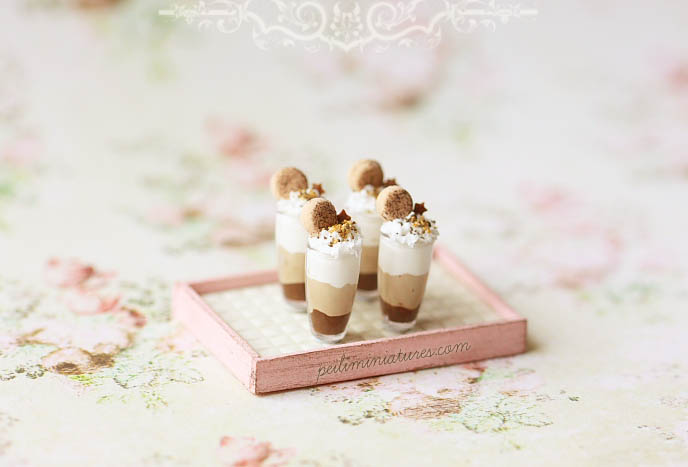 Dollhouse Miniature Desserts - Chocolate Mousse Cup Dessert