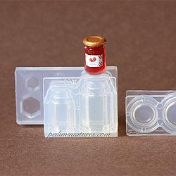 Dollhouse Miniature Jam Jar Bottle and Cap Silicone Mold
