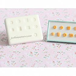 Miniature Clay Mold for Dollhouse Miniature Biscuits Danish Cookies Crackers